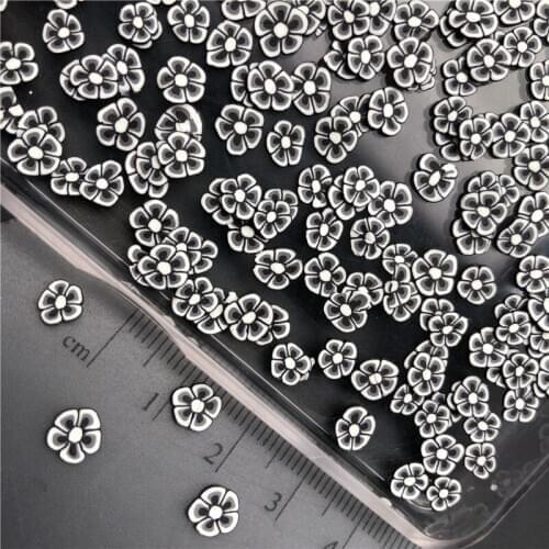 60g Black Flower Polymerclay,Soft Clay Sprinkles For Kids Diy/Craft Diy Making/Nail Art/Scrapbook Decoration/Craft Filler