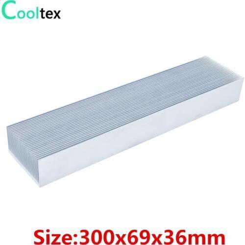 Aluminum Heatsink 300x69x36mm large Heat Sink Radiator Cooling Cooler for Chip LED Electronic Heat Dissipation
