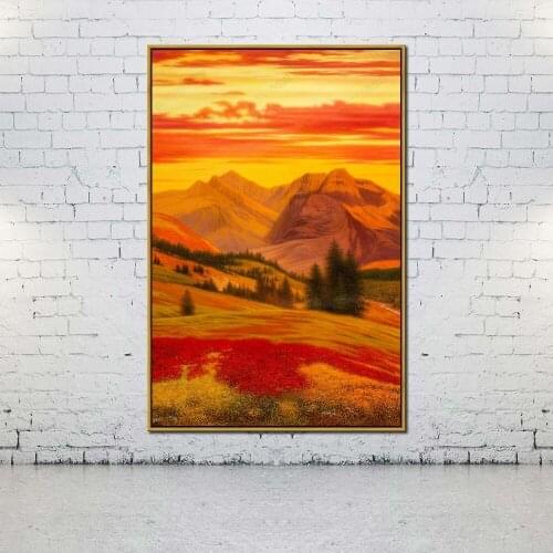 Artcozy Oil Canvas Painting golden steppe For Home Decoration Wall Art
