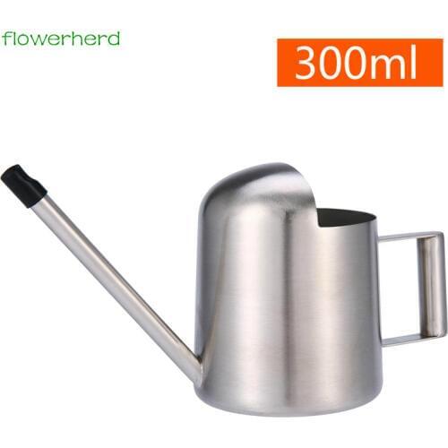 300/500ml Stainless Steel Water Cans Metal Watering Can Brushed Garden Planting Sprinkler Pot Water Can Flowers Gardening Tools