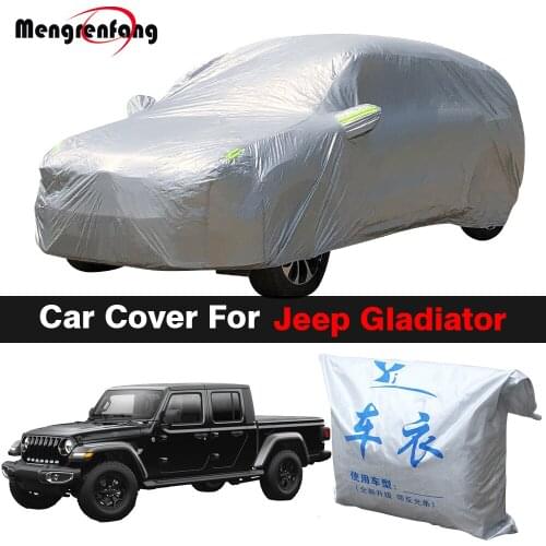 Full Car Cover Truck Outdoor Anti-UV Sun Shade Rain Snow Prevent Cover Dustproof For Jeep Gladiator