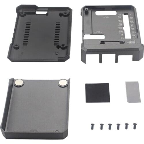 For Raspberry Pi 4 Black Box Metal Shell Aluminum Alloy Case Passive Cooling Enclosure Case for Raspberry Pi 4 Model B Wholesale