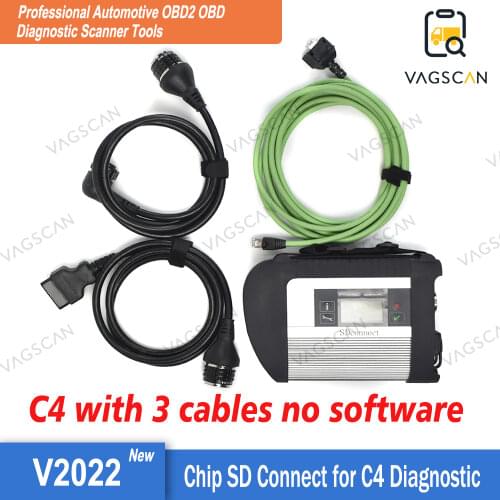 For SD Connect Compact 4 MB Star C4 Diagnostic Tool V2021.06 With Vediamo And DTS For Cars And Trucks