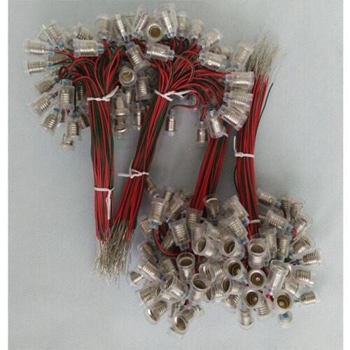 E10 Lampholder with Wire LED Bulbs Base Socket 50PCS