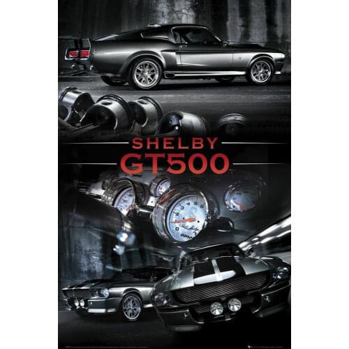 Ford Shelby Mustang GT500 RACING METAL TIN SIGN POSTER WALL PLAQUE