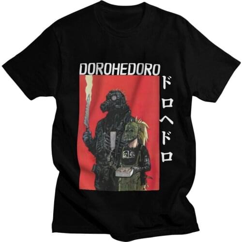Dorohedoro T Shirt Men Cotton Printing T-shirts Graphic Tshirt Short Sleeve Harajuku Anime Manga Kaiman Nikaidou Tee Tops