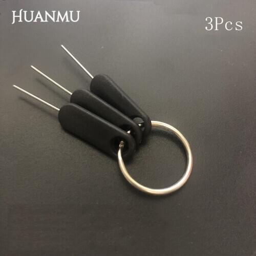 3Pcs Sim Card Tray Ejector Eject Pin Key ABS Removal Tool with Key Ring for iPhone iPad Samsung Galaxy Mobile Card Accessories