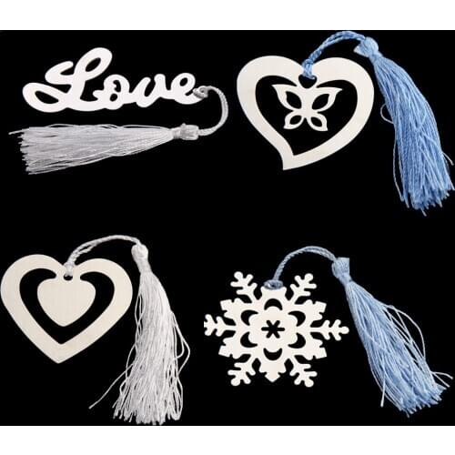 Book Marker Snowflake Bookmarks Winter Flower Pendant Gifts Tassel Favors Thanksgiving Christmas Birthday Gift With Gift Box