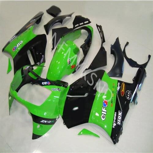 Injection Motorcycle Fairing kit For Kawasaki Ninja ZX 12R 00-01 ZX 12R 2000-2001 ZX 12R 00 01 green black Bodywork Fairing