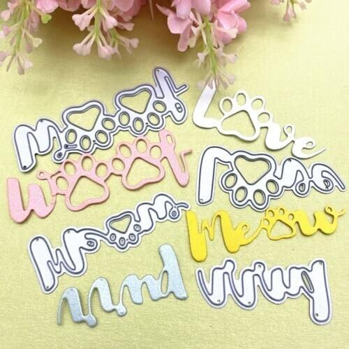 Love Words Frame Background Dies Metal Cutting Dies for DIY Scrapbooking Card Album Embossing Die Cut New Craft Dies