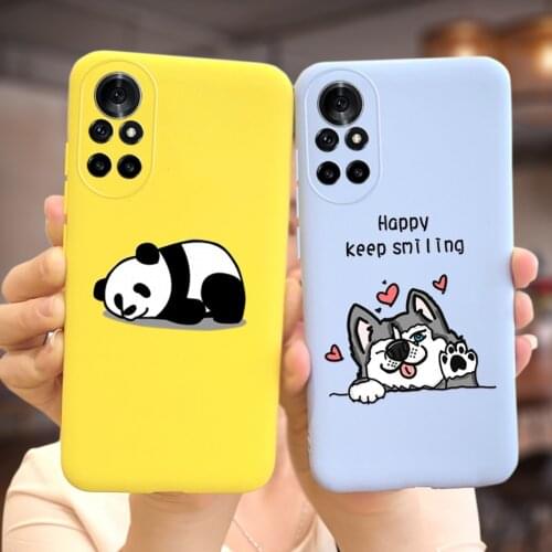 Cute Panda Catoon For Huawei Nova 8 5G Case ANG-AN00 New Fashion Soft Silicone Phone Cases For Huawei Nova 8 Nova8 5G Back Cover