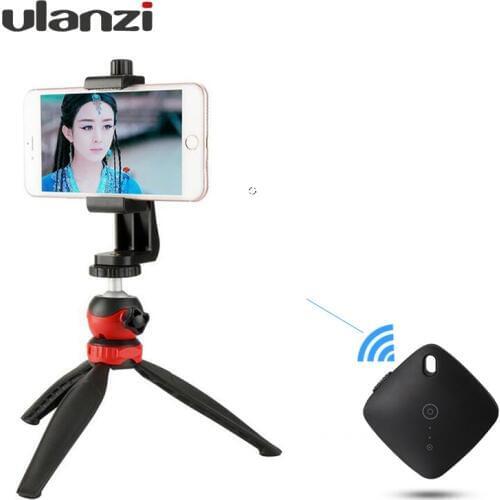 Ulanzi Mini Protable Desktop Tripod with Bluetooth Remote Control for iPhone Samsung Smartphone Vlogger Youtube Livingstream