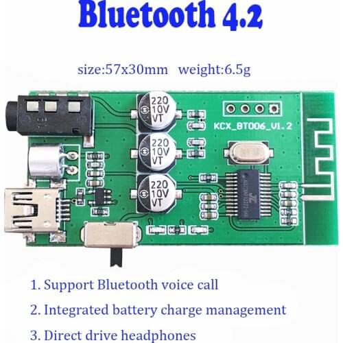 Wireless Bluetooth audio receiver module 4.2 Stereo audio output