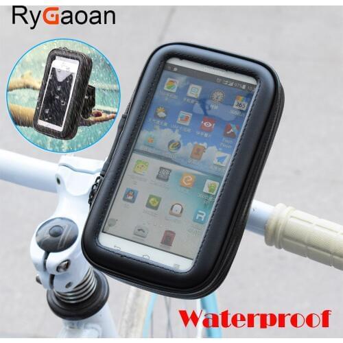 RyGaoan Motorcycle Bicycle Phone Holder Mobile Phone Stand Support For IPhone Mobile GPS Bike Holder With Waterproof Case Bag