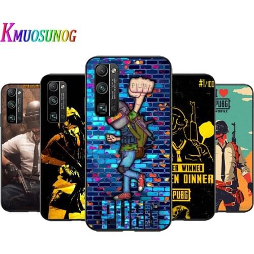 Popular Games PUBG For Huawei Honor 10 20 30 10i 20i 30i 10X V20 V30 20S 30S 30i X10 Pro Plus Lite Black Soft Phone Case