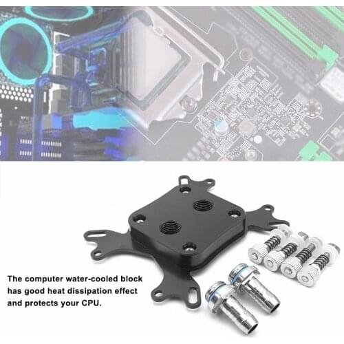 Newest Universal Water Cooling Block Computer CPU Water Cooler Block Replacement for Intel CPU with Connector
