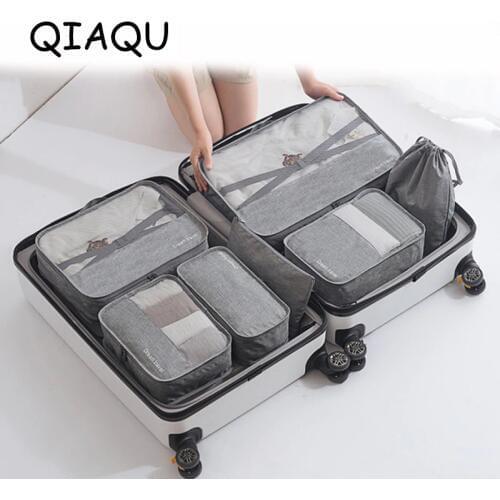 2018 New 6PCS/Set high quality Oxford cloth travel net bag in bag luggage storage bag travel accessories storage