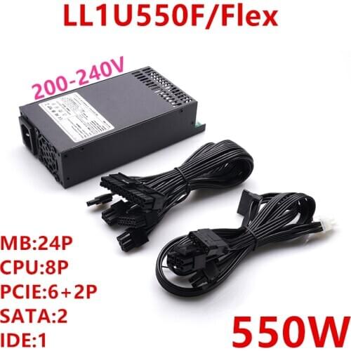 New PSU For Lianli DC-DC AIO ITX FLEX NAS Small 1U P8*2 550W Power Supply LL1U550F/Flex