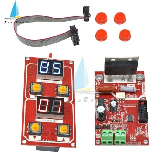 NY-D04 40A 100A Dual Display Spot Welder Button Type Welding Machine Transformer Control Panel Board Adjust Time Current