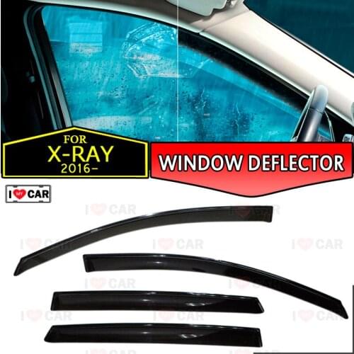 Window deflector for Lada X-Ray 2016- car window deflector wind guard vent sun rain visor cover car styling decor