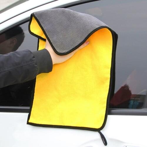 30x30/60CM Car Wash Microfiber Towel Car Cleaning Drying Cloth Hemming Car Care Cloth Detailing Car Wash Towel