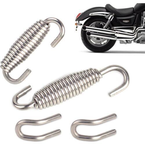 Beler Stainless Steel Motorcycle Exhaust Mounting Spring Rotatable with Welding Fastener Kit For Harley Bobber Chopper Honda ATV