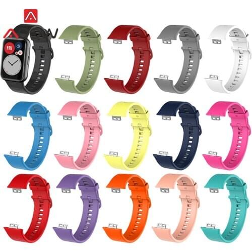 Silicone Sport Strap for Huawei Watch Fit Fitness Smart Watch Screen Protector Case Cover Replacement Wrist Band Bracelet correa
