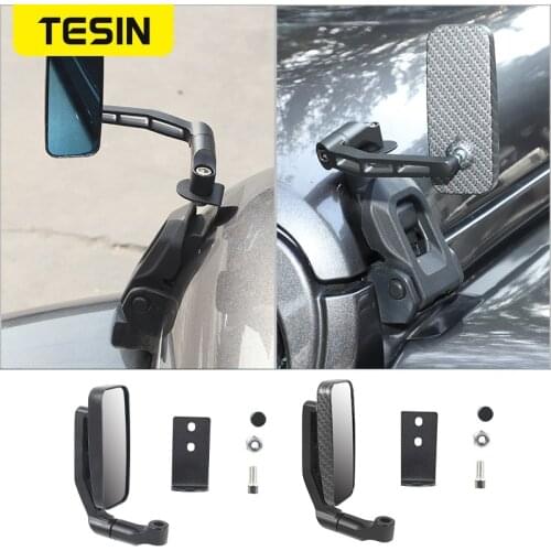 TESIN Car Hood Latch Catches Blind Spot Mirror Reversing Mirror for Jeep Wrangler JL for Gladiator JT 2018-2021 Car Accessories