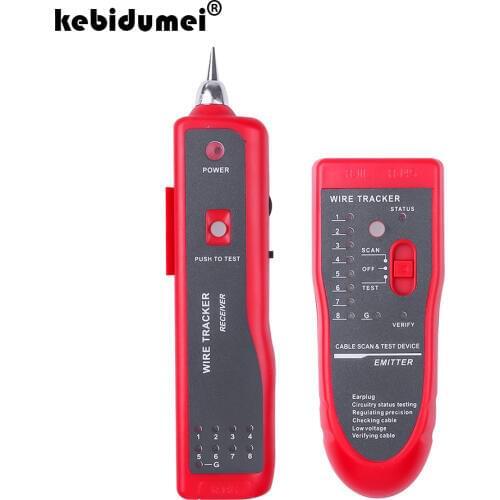 Kebidumei Ethernet LAN Network Cable Tester RJ11 RJ45 Cat5 Cat6 Telephone Wire Tracker Tracer Toner Detector Line Finder