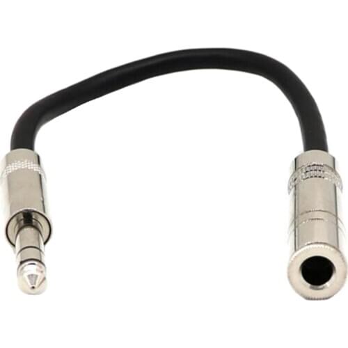 6.35mm Stereo Female to Male Cable 20cm Adapter Headphone Extension Cord
