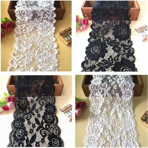 20yards 15cm Spandex Elastic Stretchy Lace Trim DIY Crafts Fabric for Dress Underwear Lingerie Shorts Decoration Lace Ribbon
