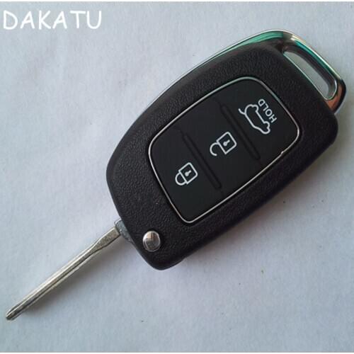DAKATU 3 Button Folding Flip Remote Key Shell Case Smart Car Key Housing Fob Uncut Blade For Hyundai i10 i20 i30 i35 i40 IX45 Ge