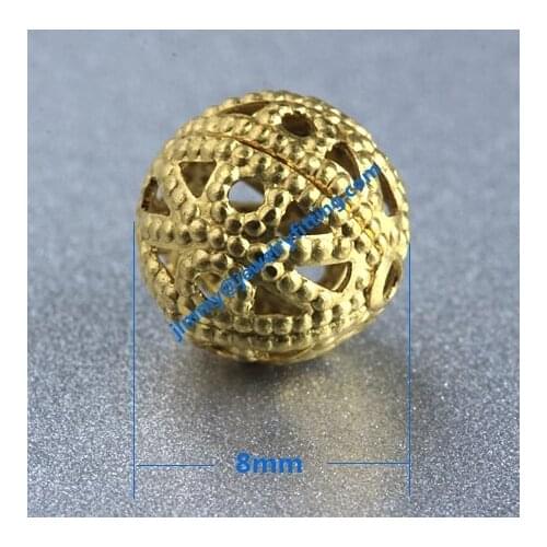 3000pcs 8mm Filigree jewelry findings copper beads metal filigree findings spacer beads shipping free