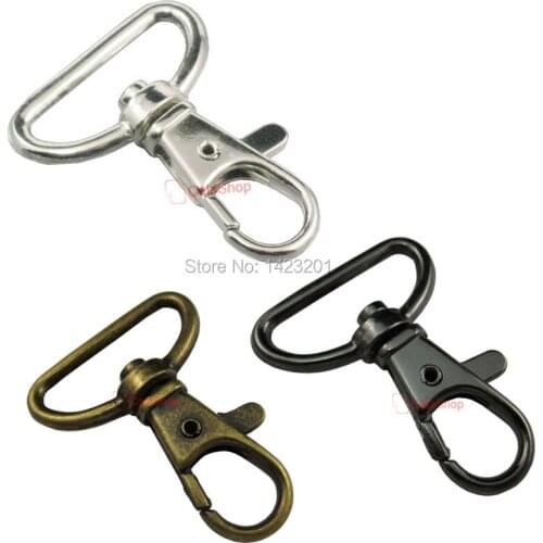 50 pcs 1" 25.4mm Metal Swivel Lobster Clasps Clips Snap lanyard 3 color choice F35