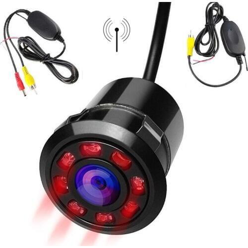 2.4G Wireless Transmitter & Receiver Car Rear Front View Parking Camera With 8 Infrared Night Vision Full HD CCD Camcorder kit