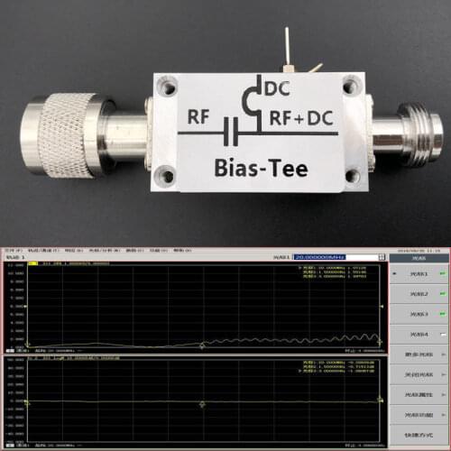 Bias Tee 10-6000MHz 6G Hz Broadband RF Bias Feeder RF Blocker Isolator N Head F/ HAM radio RTL SDR LNA Low Noise Amplifier