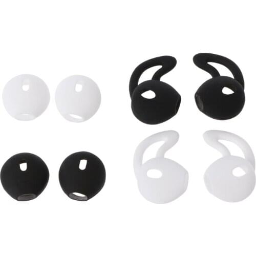 C1FB 4Pairs Silicone in-ear Headset Earbuds Cover with Ear Hook for Apple Airpods