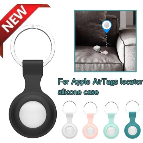 Retainer Cases For Apple Airtags Location Trackers Hanging High-quality Durable Solid Silicone Buckle AntiLost Protective Covers