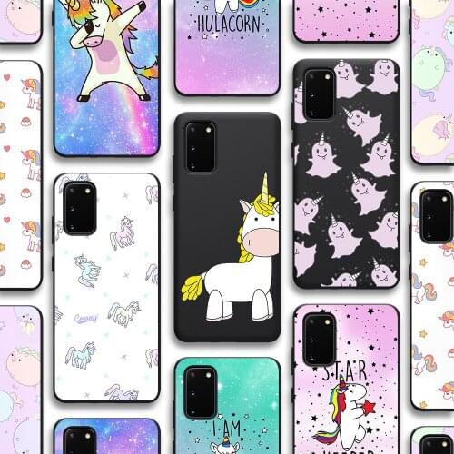 Unicorn Cute Funda Case for Samsung Galaxy S21 A51 S20 A50 A71 A70 A12 A21S S10 S9 S8 A20 S10e Note 20 10 Plus Ultra Lite TPU