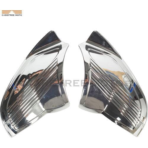 Black Chrome Motorcycle Front Side Decoration Inner Fairing Cover case for Harley Electra Street Glide Trike 1996-2013