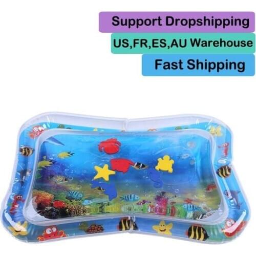 Baby Play Water Mat Inflatable Infants Tummy Time Playmat Toys Toddler Activity Play Center Water Mat Support Gifts Dropshipping