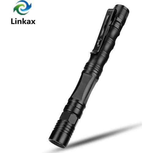 New 1 Model 2000LM Mini portable Small penholder Led Flashlight Night Walking lighting Car Maintenance work Torch Aluminum alloy