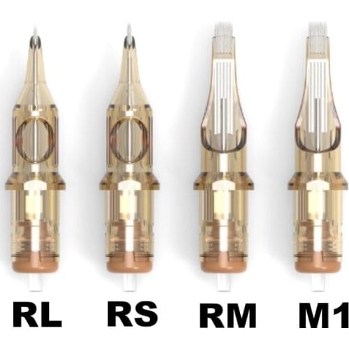 Tattoo Needles Cartridge 12# 0.35mm 20pcs Round Liner Magnum Tattoo Supply compatible with Tattoo Pen Machine