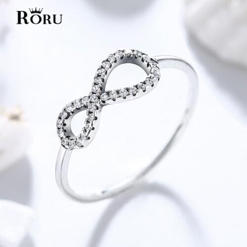 Real Solid 925 Sterling Silver Fine Rings Retro Bow Zircon Ring Simple Zircon Female INS Trend Sweet Sexy Elegant Handmade Ring