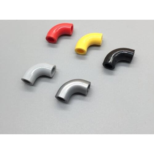 MOC technology building block 1x2 curved connection sports car exhaust pipe 25214 DIY creative assembly toy gift