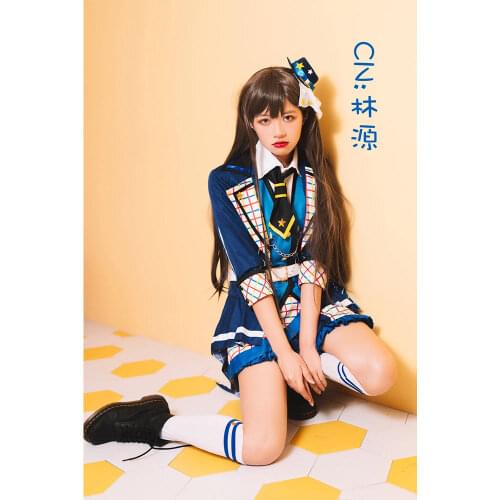 Cosplay Costume Anime Bang Dream! Hanazono Tae Poppin'Party Dresses Christmas Halloween Free shipping CG479