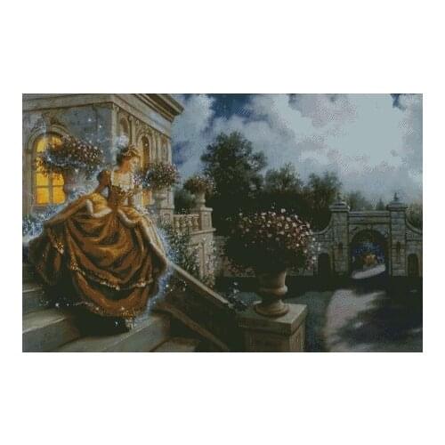 Beautiful Skirt Girl lady, Gift Top Quality Embroidery Needlework 14CT Unprinted Cross Stitch Kits DIY Arts Handmade Decor