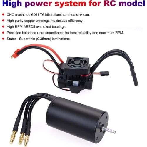 SURPASS HOBBY Ship Model Motor 3660 Motor + ESC Waterproof Set 3300KV Brushless Senseless Waterproof Motor Kit