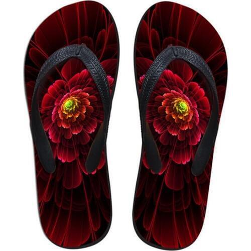 NOISYDESIGNS Fashion Women Slippers Hot Sale Floral Flip Flops Woman Summer Beach Rubber Sandals Female Flipflops Flat Shoes