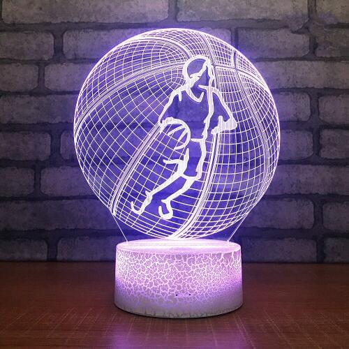 Basketball Desk 3d Lamp Creative Gift Customized Football 3d Light Fixtures Novelty Product Led Bedside Led Night Light